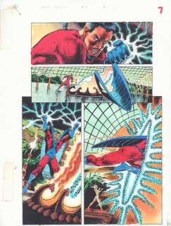 John Hoston, Tony Dezuniga - Secret Defenders #20 P.7 Color Guide Art - Doctor Druid Action - 1994