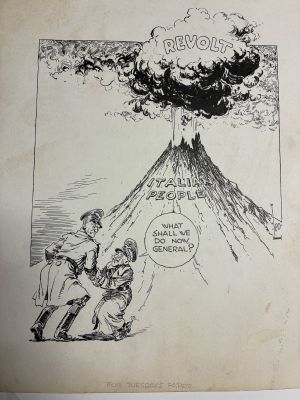 Leo Omelia | 1930’S Early Dc Cover Artist Leo Omeaia Edtorial Cartoon Art | ComicArtFans Classifieds