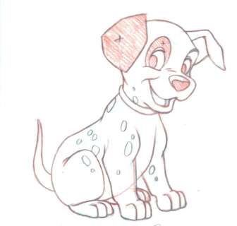 101 Dalmatians - Puppy Patch - Original Production Drawing - JM Cardona Signed - EO - (1990) | Catawiki