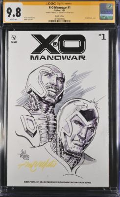 X-O MANOWAR #1 (2020) CGC 9.8 SS – CUSTOM SKETCH & SIGNED BY SAL VELLUTO​ | Raremarq (Buy It Now)