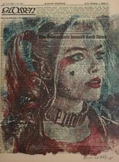 HARLEY QUINN - Original artwork on a newspaper from 1952 - EO - (2018) | Catawiki