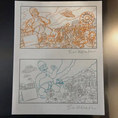 Bill Morrison | Simpsons Fortnite Load Screen Original Art | ComicArtFans Classifieds