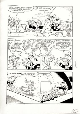 Romano Scarpa | Original page published on Topolino n. 1061. Cm. 25x36. Ink. Mint. Code 2220. | Segni e Disegni