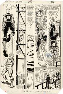 JOHN ROMITA JR. "AMAZING SPIDER-MAN" #247 COMIC BOOK PAGE ORIGINAL ART INKED BY JOHN ROMITA SR. | Hake’s