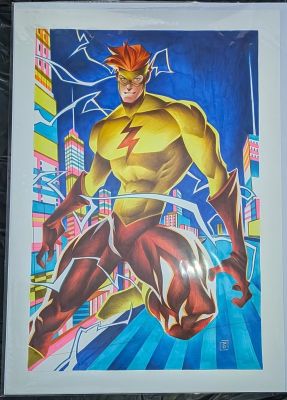 Thony Silas | Wally West (The Flash/Kid Flash) Original Art - Thony Silas (16.5 X 23.5 In) | ComicArtFans Classifieds