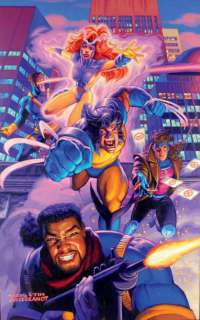 Hildebrandt, Greg & Tim | Hildebrandt, Greg & Tim X MEN Rarrissime illustration Ã  l’acrylique sur | Cornette de St Cyr