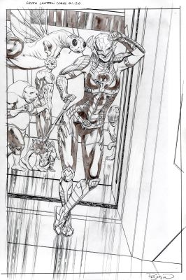 Fernando Pasarín | Green Lantern Corps #1 P. 20 | The Green Room