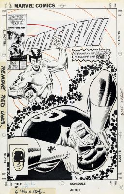 Lot 346 - John Romita Sr. & Keith Pollard - "Daredevil n. 237", 1986 | Urania Casa d’Aste