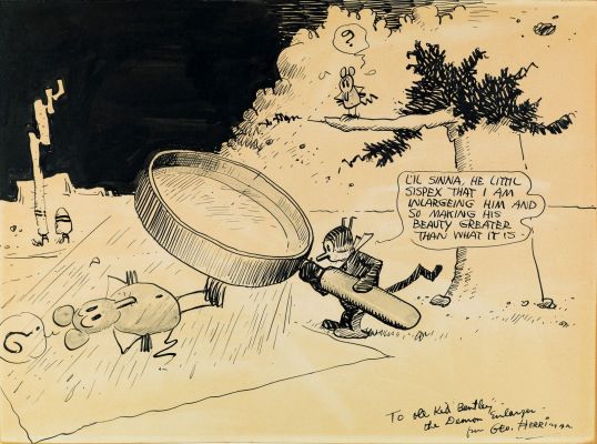 Lot 581 - Herriman George - "Krazy Kat - The Demon Enlarger", anni 30 | Urania Casa d’Aste