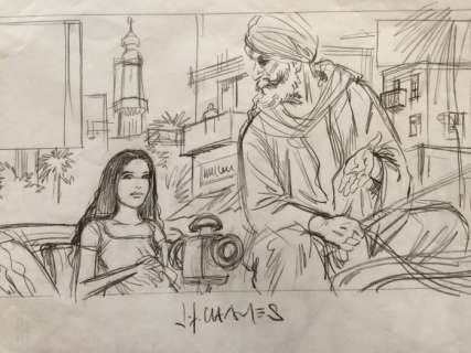 Ella Mahé T2 & India Dreams T8 - Lot de 2 crayonnés pour 2 bandes  - (2010/2013) | Catawiki