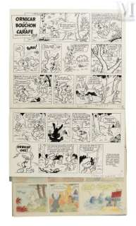 Dubois, Claude (1934... | Lapin - Ensemble de 2 planches originales en quatre... | Maison Good