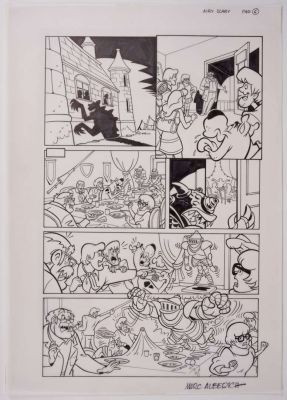 Marc Alberich Scooby Doo UK Magazine Original Comic Page 6 & 12 Signed (Hanna-Barbera Magazine, | Stanley Gibbons Baldwin’s