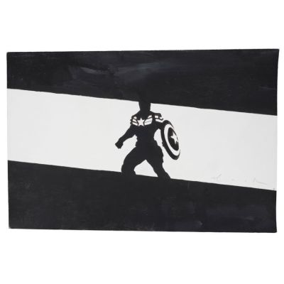 Lot #835 : Hand-drawn David Mack Captain America End Credit Concept Artwork / CAPTAIN AMERICA: THE WINTER SOLDIER (2014)