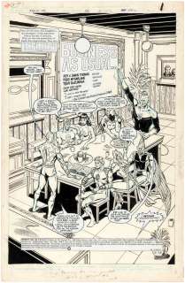 "INFINITY INC." #25 COMIC BOOK SPLASH PAGE ORIGINAL ART BY TODD McFARLANE. | Hake’s