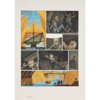 CASSEGRAIN Didier (Né en 1966) " Tao Bang ". Planche originale avec mise en couleurs directe de la page 2, du premier tome de la... | Tajan