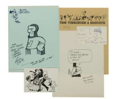 A Collection of Five Signed Comic Strip Drawings. | Van Eaton Galleries