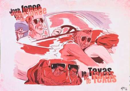 23. Gry, Ulysse... | 23. GRY, Ulysse (Né en 1989) "Josh fonce vers le Texas" Risographie... | Coutau Bégarie