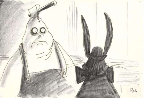 The Nightmare Before Christmas | "Behemoth and Easter Bunny" Storyboard Artwork | Julien’s