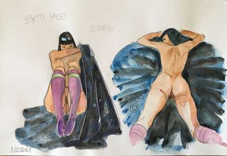 Pin Up - Marco Nizzoli - original illustr. - Page volante | Catawiki