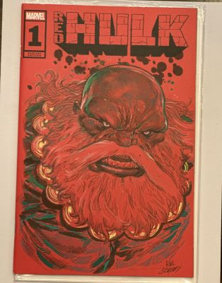 Ken Lashley aka Ledkilla - Red Hulk Sketch Cover by Ken Lashley