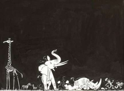 Franquin | Spirou et Fantasio - La corne de rhinocéros Encre de Chine pour | Millon