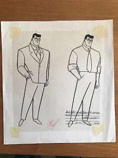  - Superman - Mike DeCarlo - Clark Kent  - Metallo - Twee Inkt Tekeningen - D‘origine 