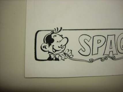 Attanasio, Dino  - Originele hoofding in inkt - Spaghetti aime le spaghetti | Catawiki