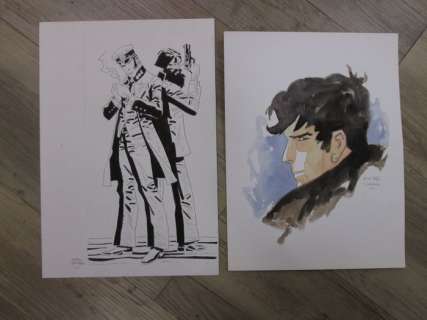 Corto Maltese - Frisano - dessin original aquarelle hommage Ã  Corto - (2015) | Catawiki