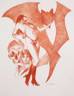Manuel SANJULIÃN (né en 1941) "Vampirella" Dessin original de "Vampirella" | Tajan
