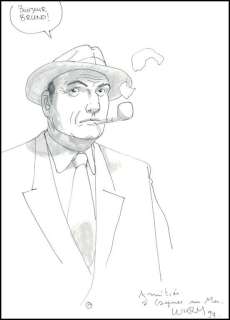 Wurm. 2 dessins dédicacés Maigret | BDEnchères