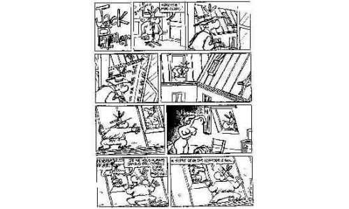 PÉTILLON Â«Jack PalmerÂ». Encre de Chine noire pour une planche de ces | Tessier Sarrou