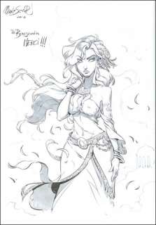 Saviori. Dessin dédicacé Questor | BDEnchères