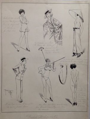 René Giffey | Giffey René Pin up Sexy erotique , Les Travestis ...Belle Planche originale illustration pour ? Année 20 ou 30 | 2DGalleries