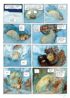 De Crcy, Nicolas | PÉRIODE GLACIAIRE Planche originale à l’aquarelle et | Cornette de St Cyr