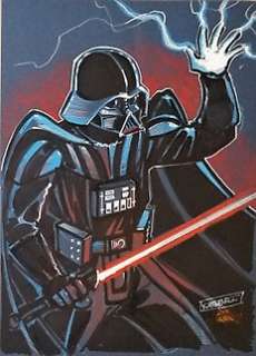  - Darth Vader, Star Wars - Original Signed Illustration by Davide Fabbri - EO 
