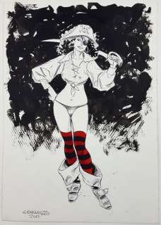 Giancarlo Caracuzzo - illustraz. origin. "Sexy Pirate" - Page volante - (2012) | Catawiki