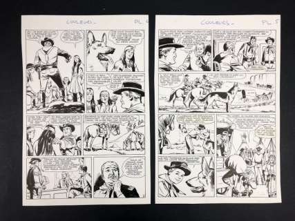 Carlo R. Marcello - Rin Tin Tin e Rusty - 2x tavole originali - EO - (1982) | Catawiki