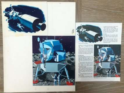 Finding Out - Original Watercolour & Gouache - Voyages In Space - Signed 1960’s - Page volante | Catawiki