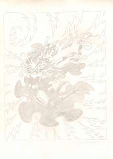 Dave Gutierrez - Great Storm in Action All Pencil Commission - Signed