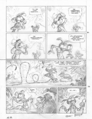 Batem. Planche originale Marsupilami | BDEnchères