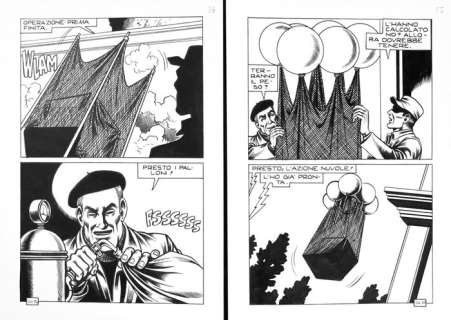 Kriminal n. 216 - Magnus - 2x tavole originali - Page volante - (1969) | Catawiki