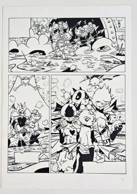 Ottami, Régis Hautière (Scénariste) | Planche Encrée du Manga Dofus Monster 5 "Nomekop le Crapoteur" chez Ankama Editions (Page 86) | 2DGalleries