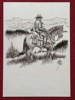 Giulio de Vita | Tex au cheval dans le Montana | 2DGalleries