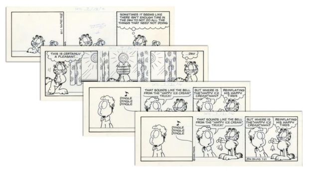 Lot 114 - Jim Davis Garfield Comic Strips Original Art | misc / divers