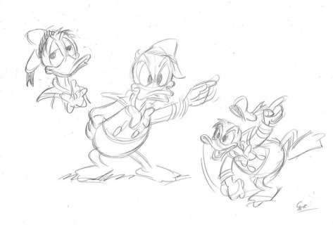 Vintage Donald Duck II - Original Model Sheet - Carrillo - Art de crayon - (1994) | Catawiki