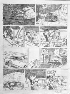 Van Linthout , Georges - Planche originale au crayon (30) - Brian Bones " Facel Vega" | Galerie des bulles