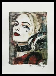 Emma Wildfang - HARLEY QUINN - Page volante - Aquarelle- Aquarelle- Aquarelles/Pastels sur 250g de papier sans acide - (2019) | Catawiki