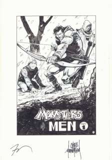Chris Mooneyham - five ghosts #13 p. 5 - ‘monsters & men part 1‘ title splash - 2014 signed