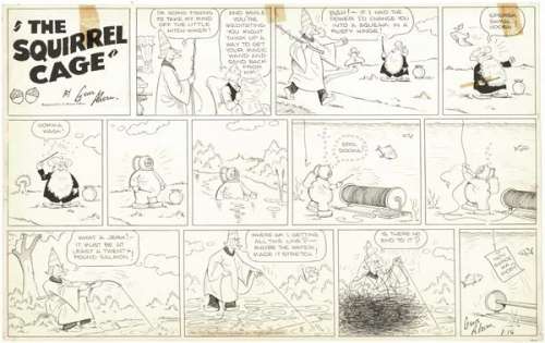 100: Ahern The Squirrel Cage Su 1939 original comic art