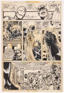 AVENGERS ANNUAL #6 COMIC BOOK PAGE ORIGINAL ART BY GEORGE PÉREZ. | Hake’s